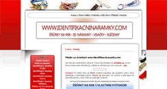 Desktop Screenshot of identifikacninaramky.com